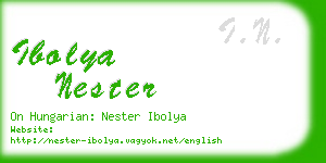 ibolya nester business card